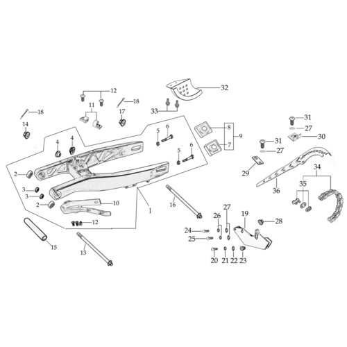 10 SWING ARM ASSEMBLY