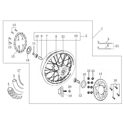 11 REAR WHEEL ASSEMBLY