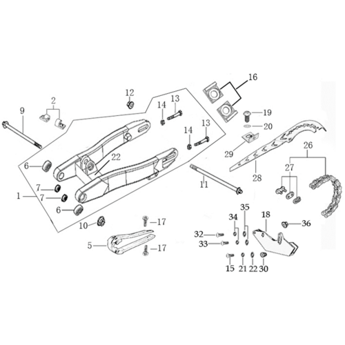 10 SWING ARM ASSEMBLY