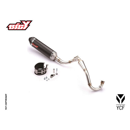 YCF BLACK SINGLE RACING MUFFLER & HEADER BIGY 190